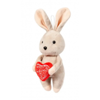 Мягкая игрушка Зайчик Bunny серый, 21 см