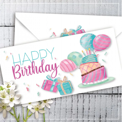 Конверт для денег "Happy Birthday"