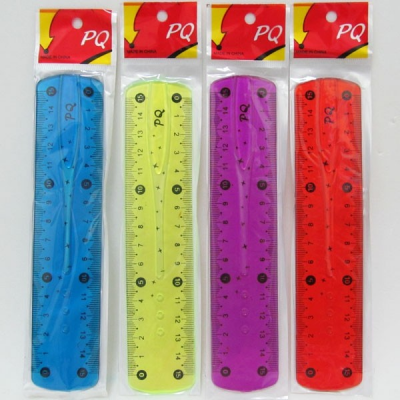 Линейка 15 см 3430-15 Flex силиконовая, гибкая с этикеткой