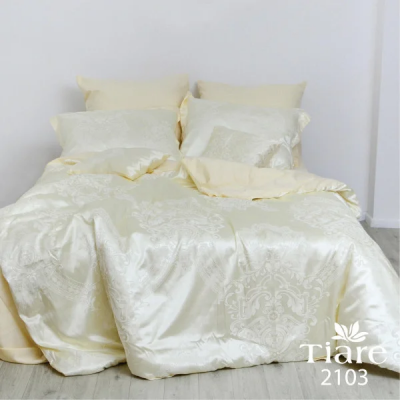Комплект постельного белья Евро Viluta Tiare Сатин Жаккард 2103