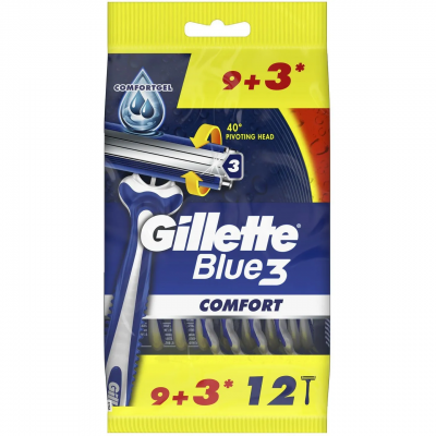 Одноразовые станки для бритья Gillette Blue 3 Comfort, 12 шт