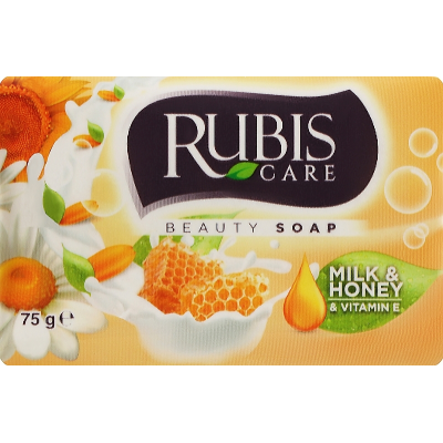 Мыло Rubis Молоко и мёд в бумажной упаковке 75 г