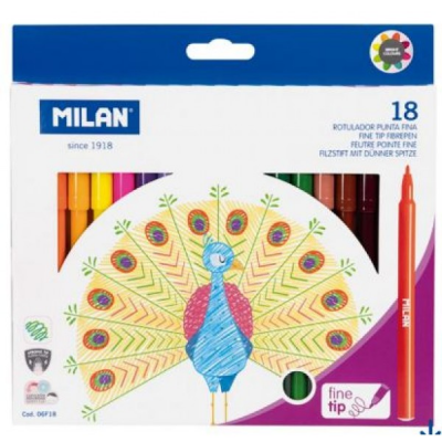 Набір фломастерів ТМ "MILAN 06F18 18шт