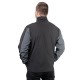 Куртка SOFTSHELL темно серо-черная, трехслойная, ткань стрейч 300 GSM 100D с водо-, ветрозащитой INTERTOOL SP-3132, размеры S-M-L-XL-2XL-3XL