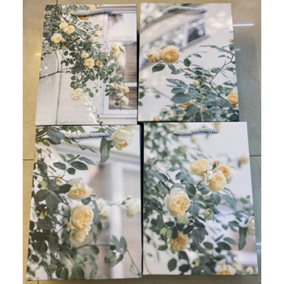 Пакет подарочный бумажный L "Roses" 31*42*11см