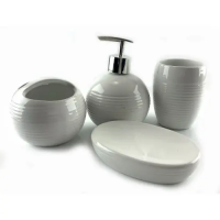 Набор для ванной керамический белый(17х14х10 см)