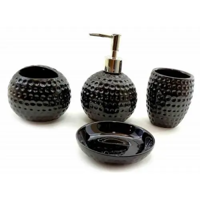 Набор для ванной Гольф керамический (23х21х11 см) черный