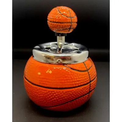 Пепельница с крышкой керамическая "Баскетбольный мяч" (13,5х9,5х9,5 см)