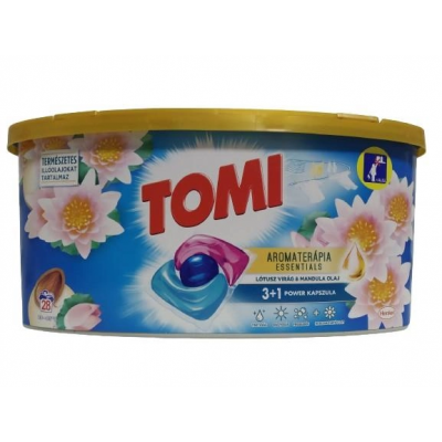 Капсулы для стирки Tomi с ароматом "Цветок лотоса и миндальное масло" 28 шт