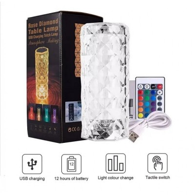 Настільна лампа, нічник Rose Diamond з пультом Настільна лампа, нічник Rose Diamond з пультом
