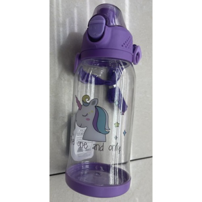Бутылка-поилка детская с ремешком "Единорог" 580мл