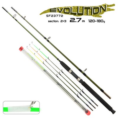 Спиннинг фидер оригинал "Crocodile evolution" 2.7м 180г 2+3к