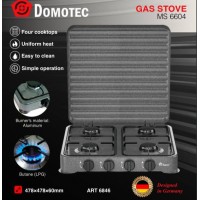 Плита газовая Domotec MS-6604 4кф. (Серый)