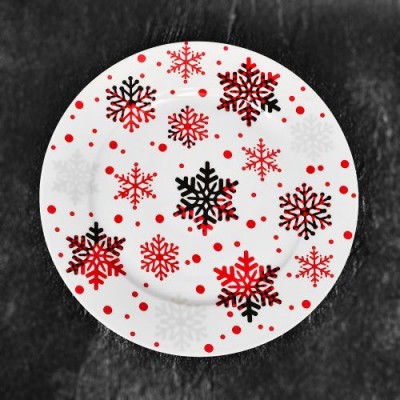 Тарелка 10.5" (25.8см) 4шт/уп "Christmas snowflake"