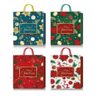 Пакет новогодний бумажный S "Christmas balls" 18*23*8см