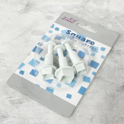 Плунжер кондитерский для печенья/мастики "Square" 3пр/наб 14*9см