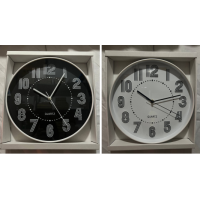 Часы настенные 30 см черные и белые