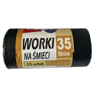 Пакеты для мусора сверхпрочные TOP PACK 35л 15шт/уп 50*60см