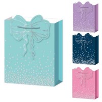 Пакет подарочный бумажный L "Bow 3D" 30*41.5*12см