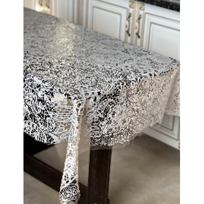 Скатерть ажурная в рулоне Lace 1,35*22м "Узор" бежевая, плотность 150 мкр