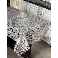 Скатерть ажурная в рулоне Lace 1,35*22м "Паутинка" белая, плотность 150 мкр	