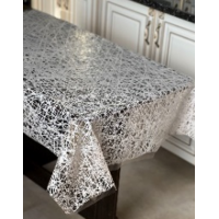 Скатерть ажурная в рулоне Lace 1,35*22м "Паутинка" бежевая, плотность 150 мкр	
