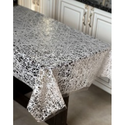 Скатерть ажурная в рулоне Lace 1,35*22м "Паутинка" бежевая, плотность 150 мкр