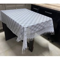 Скатерть ажурная в рулоне Lace 1,35*22м "Ромб" белая, плотность 120 мкр	
