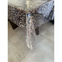 Скатерть Silikon "Вензель" кофейная 1,35*30м, плотность 150 мкр	