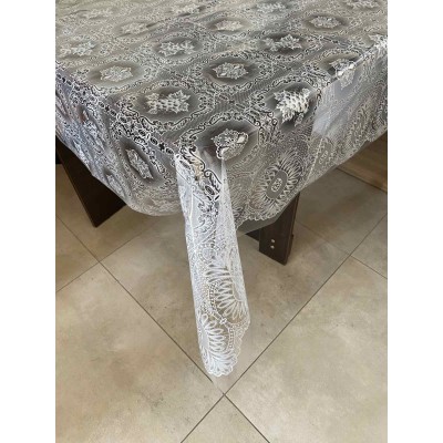 Скатерть Silikon "Виноград" белая 1,35*30м, плотность 150 мкр