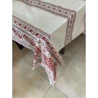 Скатерть Selena "Вышиванка красная" 1,20*50м