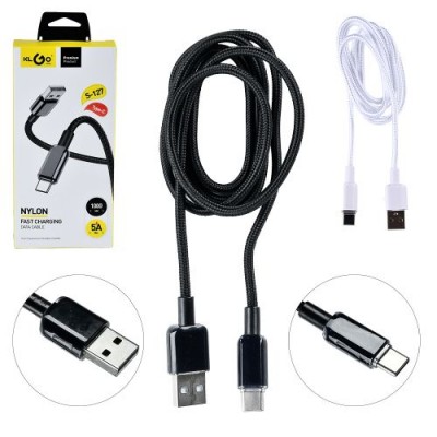 Кабель KLGO USB to Type-C 5A 1.0м