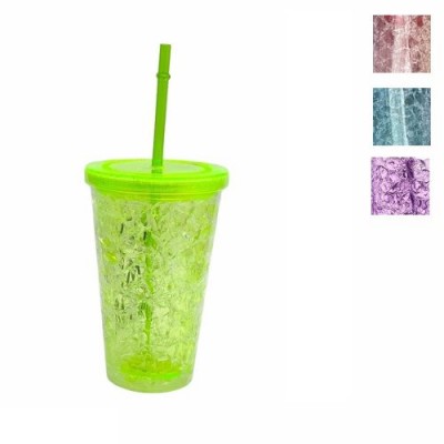 Стакан с крышкой и трубочкой "Ice drink" 450мл