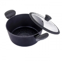 Кастрюля с алмазным антипригарным покрытием и крышкой EDENBERG EB-3488 6.7л