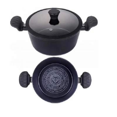 Кастрюля с алмазным антипригарным покрытием и крышкой EDENBERG EB-3484 2.3л