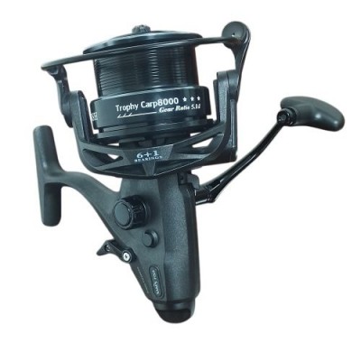Катушка карповая с бэйтранером "Trophy carp" 8000 6+1bb 5.1:1 2 шпули метал./графит