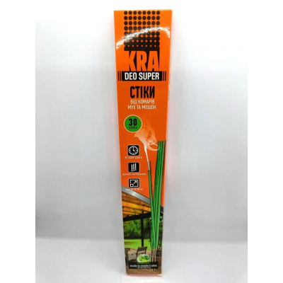 Стики от комаров KRA DEO SUPER с ароматом лайма 30 шт
