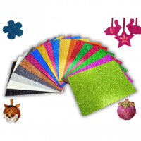 Фоамиран блестящий/глиттерный неклеевой 2мм/20х30см Фоамиран блестящий/глиттерный неклеевой 2мм/20х30см