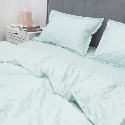 Комплект постельного белья Евро ранфорс VILUTA 84 Satin Stripe