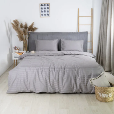 Комплект постельного белья Евро ранфорс VILUTA 90 Satin Stripe