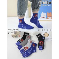 Носки COALO ликра хлопок детские. Размеры: 2/4; 4/6; 6/8. Цвет: ассорти