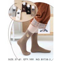 Шкарпетки BREND лікра бавовна висока гумка 35-41 Колір: асорті