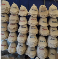 Шапка для бани, сауны. (100%шерсть) с именами