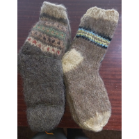 Носки грубошерстные с добавлением собачьей шерсти (100% шерсть), размер 27-29