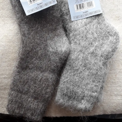 Пуховые носки подростковые (100% пух коза) 18-20см, размер 18-22 Пуховые носки подростковые (100% пух коза) 18-20см, размер 18-22