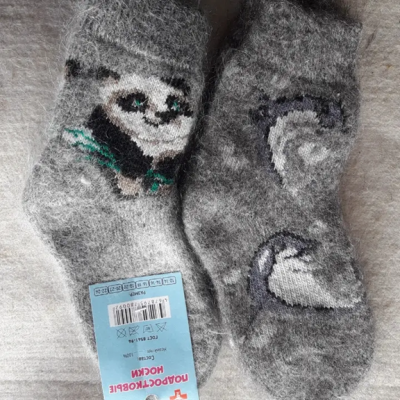 Пуховые носки подростковые (100% пух козы) 18-20см, размер 18-22 Пуховые носки подростковые (100% пух козы) 18-20см, размер 18-22