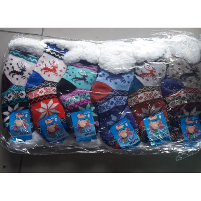 Носки подростковые вязаные с тормозами, внутри мех, размер 31-35;27-31 Носки подростковые вязаные с тормозами, внутри мех, размер 31-35;27-31