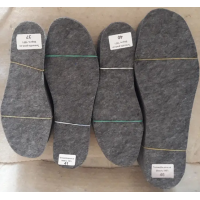 Устілки взуттєві фетр сірий розміри 37-46