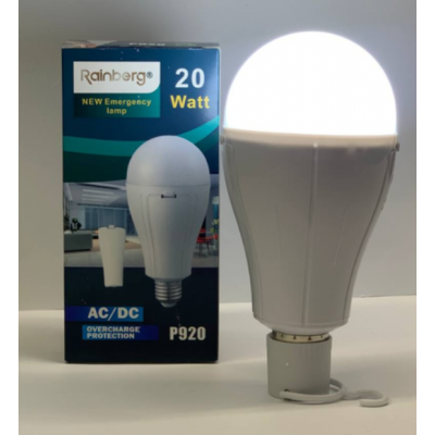 Лампочка с 2 аккумуляторами 20W Rainberg Лампа 20w Rainberg с крючком Лампочка с 2 аккумуляторами 20W Rainberg Лампа 20w Rainberg с крючком