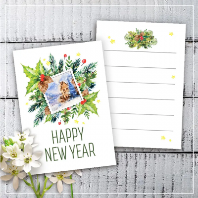Мини открытки "Happy New Year" (10 штук)